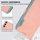 For Samsung Galaxy S24+ 5G ABEEL Color Block Magnetic RFID Leather Phone Case(Pink-Cyan)