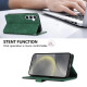 For Samsung Galaxy S24+ 5G ABEEL Color Block Magnetic RFID Leather Phone Case(Green-Black)