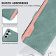For Samsung Galaxy S24+ 5G ABEEL Color Block Magnetic RFID Leather Phone Case(Cyan-Pink)