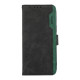 For Samsung Galaxy S23 5G ABEEL Color Block Magnetic RFID Leather Phone Case(Black-Green)