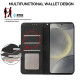 For Samsung Galaxy S23 5G ABEEL Color Block Magnetic RFID Leather Phone Case(Black-Green)