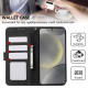 For Samsung Galaxy S23 5G ABEEL Color Block Magnetic RFID Leather Phone Case(Black-Green)