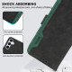 For Samsung Galaxy S23 5G ABEEL Color Block Magnetic RFID Leather Phone Case(Black-Green)
