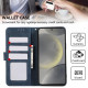 For Samsung Galaxy S23 5G ABEEL Color Block Magnetic RFID Leather Phone Case(Blue-Brown)