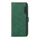 For Samsung Galaxy S23 5G ABEEL Color Block Magnetic RFID Leather Phone Case(Green-Black)