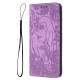 For Samsung Galaxy S24+ 5G Retro Elephant Embossed Leather Phone Case(Purple)