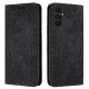 For Samsung Galaxy S24+ 5G Retro Elephant Embossed Leather Phone Case(Black)