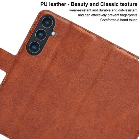 For Samsung Galaxy S24+ 5G IMAK Count Series Flip Leather Phone Case(Brown)