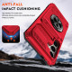 For Samsung Galaxy S24+ 5G TPU+PC Shockproof Card Phone Case with Metal Ring Holder(Red)