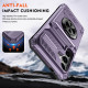 For Samsung Galaxy S24+ 5G TPU+PC Shockproof Card Phone Case with Metal Ring Holder(Purple)