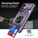 For Samsung Galaxy S24+ 5G TPU+PC Shockproof Card Phone Case with Metal Ring Holder(Purple)