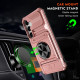 For Samsung Galaxy S24+ 5G TPU+PC Shockproof Card Phone Case with Metal Ring Holder(Rose Gold)