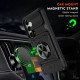 For Samsung Galaxy S24+ 5G TPU+PC Shockproof Card Phone Case with Metal Ring Holder(Black)