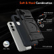 For Samsung Galaxy S24+ 5G TPU+PC Shockproof Card Phone Case with Metal Ring Holder(Black)
