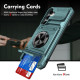 For Samsung Galaxy S24+ 5G TPU+PC Shockproof Card Phone Case with Metal Ring Holder(Green)