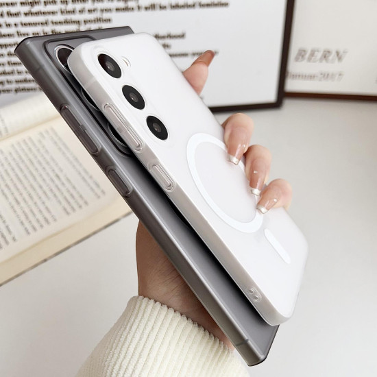 For Samsung Galaxy S24+ 5G Ultra-thin MagSafe Frosted PC Phone Case(Transparent)