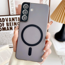 For Samsung Galaxy S24+ 5G Ultra-thin MagSafe Frosted PC Phone Case(Clear Black)