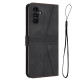 For Samsung Galaxy S24+ 5G Triangle Solid Color Leather Phone Case(Black)