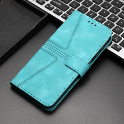 For Samsung Galaxy S24+ 5G Triangle Solid Color Leather Phone Case(Green)