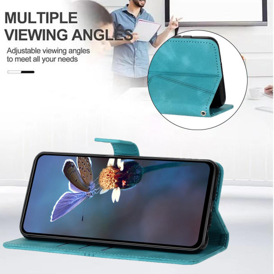 For Samsung Galaxy S24+ 5G Triangle Solid Color Leather Phone Case(Green)