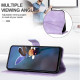 For Samsung Galaxy S24+ 5G Triangle Solid Color Leather Phone Case(Purple)