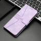 For Samsung Galaxy S24+ 5G Triangle Solid Color Leather Phone Case(Purple)