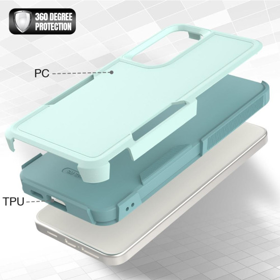 For Samsung Galaxy S24+ 5G 2 in 1 PC + TPU Phone Case(Light Green)