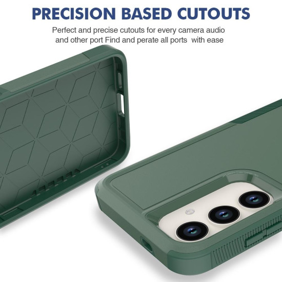 For Samsung Galaxy S24+ 5G 2 in 1 PC + TPU Phone Case(Dark Green)
