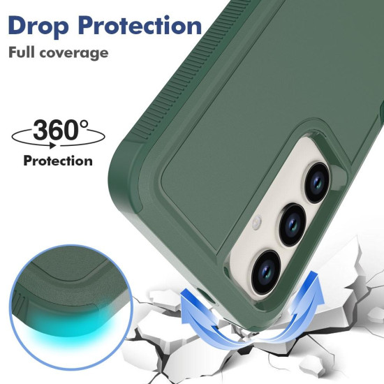 For Samsung Galaxy S24+ 5G 2 in 1 PC + TPU Phone Case(Dark Green)