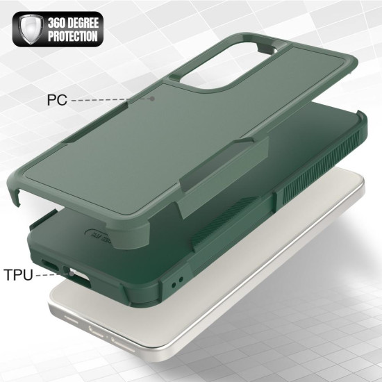For Samsung Galaxy S24+ 5G 2 in 1 PC + TPU Phone Case(Dark Green)