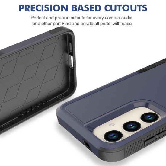 For Samsung Galaxy S24+ 5G 2 in 1 PC + TPU Phone Case(Dark Blue)