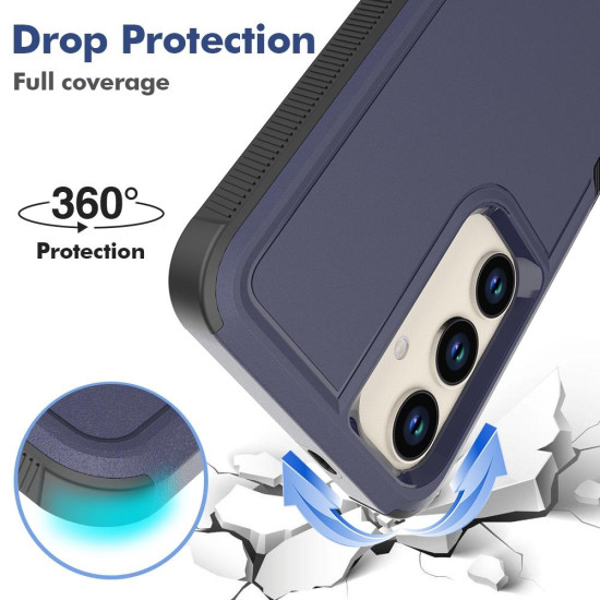For Samsung Galaxy S24+ 5G 2 in 1 PC + TPU Phone Case(Dark Blue)
