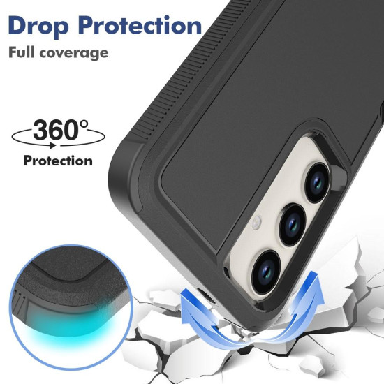 For Samsung Galaxy S24+ 5G 2 in 1 PC + TPU Phone Case(Black)