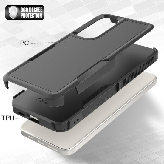 For Samsung Galaxy S24+ 5G 2 in 1 PC + TPU Phone Case(Black)