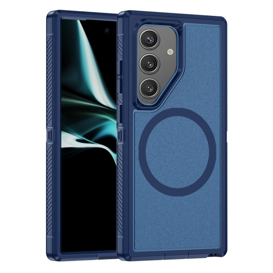 For Samsung Galaxy S24+ 5G Guard Magsafe Magnetic Frosted Phone Case(Royal Blue)