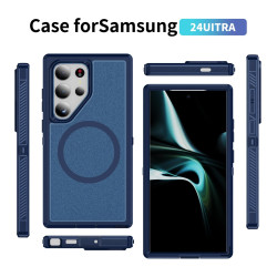 For Samsung Galaxy S24+ 5G Guard Magsafe Magnetic Frosted Phone Case(Royal Blue)