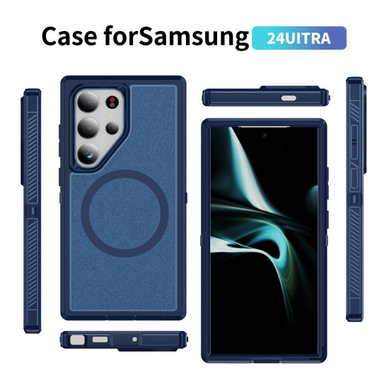 For Samsung Galaxy S24+ 5G Guard Magsafe Magnetic Frosted Phone Case(Royal Blue)