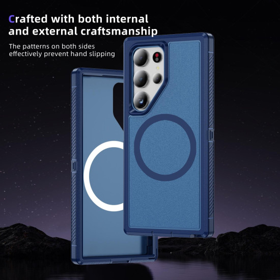 For Samsung Galaxy S24+ 5G Guard Magsafe Magnetic Frosted Phone Case(Royal Blue)