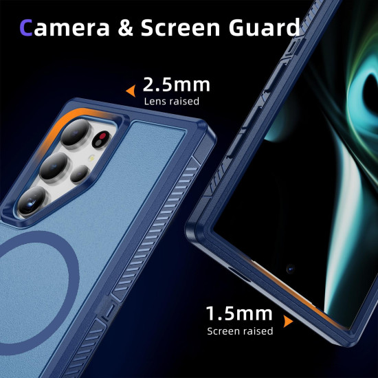 For Samsung Galaxy S24+ 5G Guard Magsafe Magnetic Frosted Phone Case(Royal Blue)