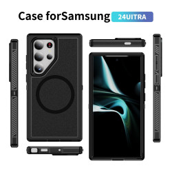 For Samsung Galaxy S24+ 5G Guard Magsafe Magnetic Frosted Phone Case(Black)
