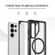 For Samsung Galaxy S24+ 5G Guard Magsafe Magnetic Frosted Phone Case(Black+Transparent)