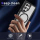 For Samsung Galaxy S24+ 5G Guard Magsafe Magnetic Frosted Phone Case(Black+Transparent)