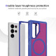 For Samsung Galaxy S24+ 5G Guard Magsafe Magnetic Frosted Phone Case(Blue+Rose Red)
