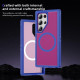 For Samsung Galaxy S24+ 5G Guard Magsafe Magnetic Frosted Phone Case(Blue+Rose Red)