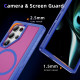 For Samsung Galaxy S24+ 5G Guard Magsafe Magnetic Frosted Phone Case(Blue+Rose Red)