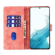 For Samsung Galaxy S24+ 5G Pen Heart Cat Embossed Leather Phone Case(Orange)