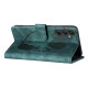 For Samsung Galaxy S24+ 5G Pen Heart Cat Embossed Leather Phone Case(Green)