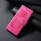 For Samsung Galaxy S24+ 5G Pen Heart Cat Embossed Leather Phone Case(Pink)