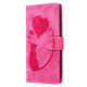 For Samsung Galaxy S24+ 5G Pen Heart Cat Embossed Leather Phone Case(Pink)