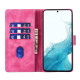 For Samsung Galaxy S24+ 5G Pen Heart Cat Embossed Leather Phone Case(Pink)